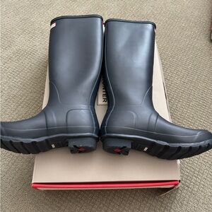 EUC Women’s Hunter Rain Boots Original Matte Navy Size 39